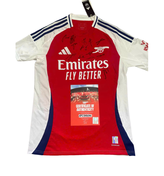 Áo đấu Arsenal mùa giải 2024-25 có chữ ký của toàn đội (Champions League)