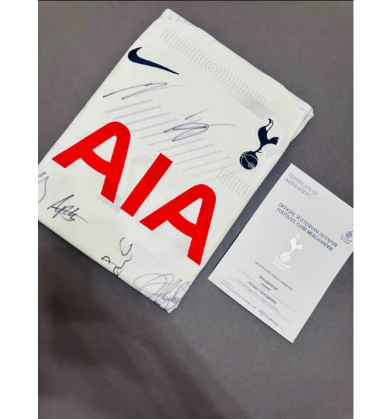 Áo đấu Tottenham Hotspur mùa giải 2023-2024 có chữ ký của toàn đội