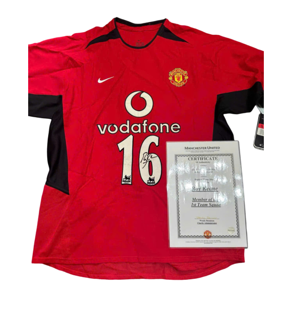 Áo đấu Manchester United có chữ ký của Roy Keane mùa giải 2002-2003